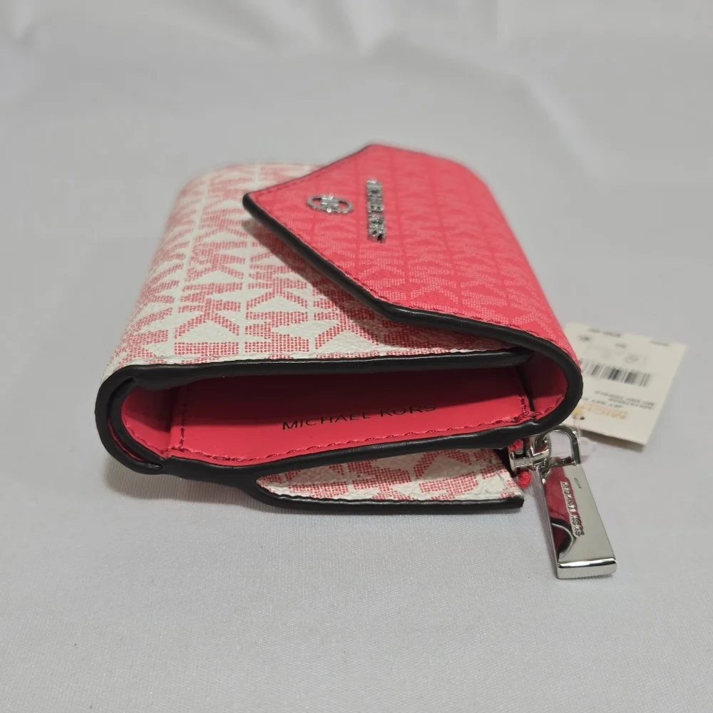 Michael Michael Kors Jet Set Charm Geran Multi MD ENV Trifold Leather Wallet
